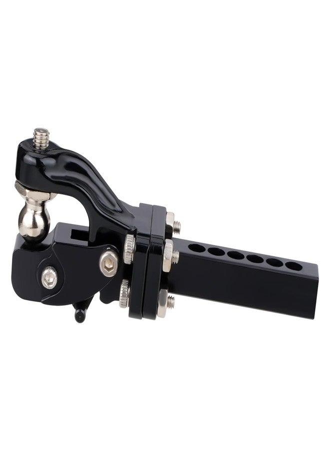 DJX CNC Aluminum Tow Trailer Hook Hitch Receiver for 1:10 RC Crawler Car Traxxas TRX4 Axial SCX10 90046 90047 (Black) - Image 2